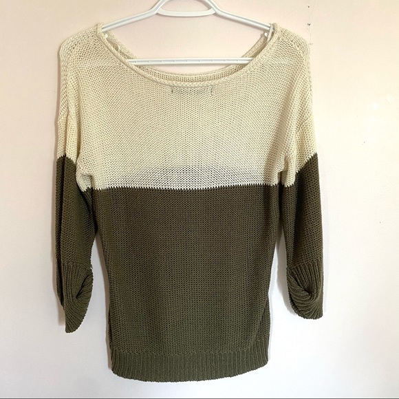 Brown and White Suzy Shier Sweater Size S - Picture 7 of 8